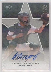 2020 Leaf Perfect Game National Showcase Black Shimmer 1/1 Anson Aroz Auto br7