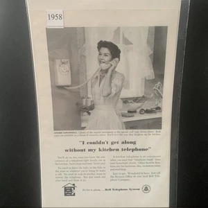 Vintage 1958 Bell Telephone System Couldn't Get Along Without Ad Advertisement - Picture 1 of 2