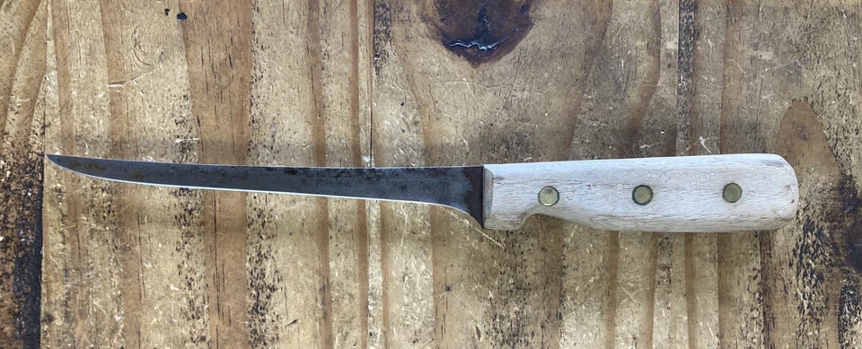 Cuchillo deshuesador de filete Chicago Cutlery 65EN3 RARO de colección - Hoja de 6,5" - ACERO AL CARBONO Foto 1 de 4