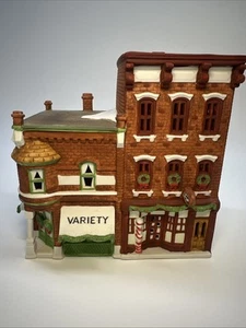 Dept 56 Christmas in the City Variety Store and Barber Shop 1988 - Picture 1 of 7