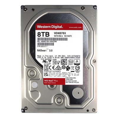 WD Western Digital Red Plus WD80EFBX  8 TB 7200 rpm 256 MB 3,5" SATA 6 Gbit/s - Bild 1 von 3