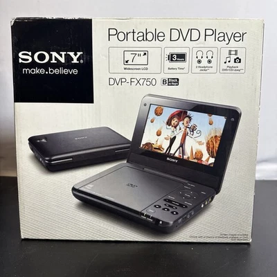 New Open Box Sony 7-Inch Portable DVD Player Black (DVP-FX750/B) - Image 1 of 4