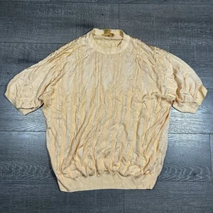 Maglione Tulliano maglia italiana rayon misto cotone taglia XL panna Hong Kong - Foto 1 di 5