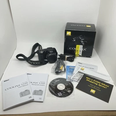 Nikon COOLPIX L110 12.1MP Digital Camera with 15x Optical Zoom W/Box - TESTED - Image 1 of 4