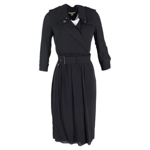 Vestido de trinchera Burberry Agatha en seda negra - Imagen 1 de 3