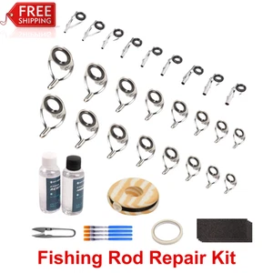 Fishing Rod Eyelet & Tip Repair Kit for Fishing Pole Eye Replacement, All-in-One - Picture 1 of 6