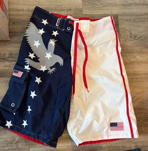 Exist Patriotic Eagle Flag Badehose Boardshorts Mesh gefüttert Herren M - Bild 1 von 8