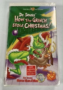 Dr Seuss' How The Grinch Stole Christmas! VHS (2000) w/ Horton Hears a Who! New - Picture 1 of 2