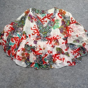Antica Sartoria by Giacomo Cinque Boho transparente Tunika Top Bluse OS mehrfarbig - Bild 1 von 8
