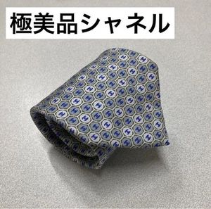 Chanel Goku Tie Wallet Light Blue Silk Cc Mark Authentic - Picture 1 of 9