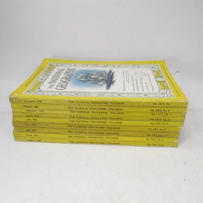National Geographic Magazines 1959, 9 Months Preloved - Image 1 of 4