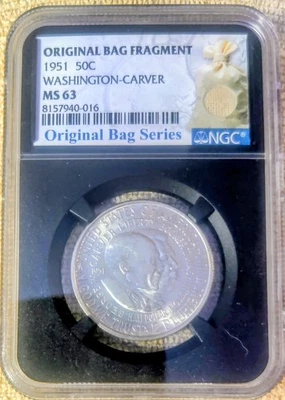 1951 50C Washington-Carver Silver Commemorative Half Dollar MS63 - Image 1 of 2