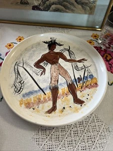 Marc Bellaire? Keramik Beachcomber großer 13" Dekoteller California Pottery - Bild 1 von 8