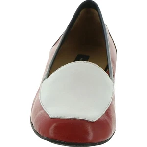 Array Womens Freedom Red Leather Loafers Shoes 12 Super Slim (SS) BHFO 4918 - Picture 1 of 4