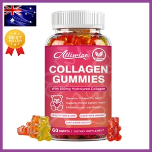 60 PIlls Collagen Gummies Vitamin Support Hair, Nails, Skin Health Supplement - Picture 1 of 8