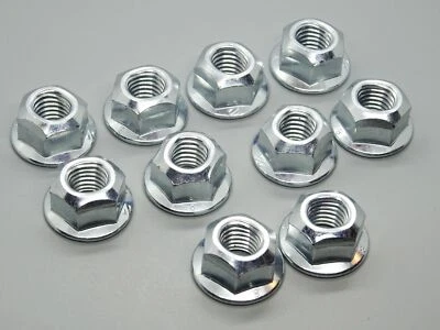 Sechskantmuttern M8 mit Flansch Bund Muttern Stopmutter Flanschmuttern Sicherung - Bild 1 von 2