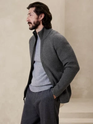 BANANA REPUBLIC - Mens Sante Marino Sweater Jacket Cardigan - LARGE - Grey - NWT - Image 1 of 4