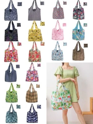 CAPRILITE X Large Reusable Foldable Ladies Shopping Bag Eco Tote Handbag Fold Away Bag UK