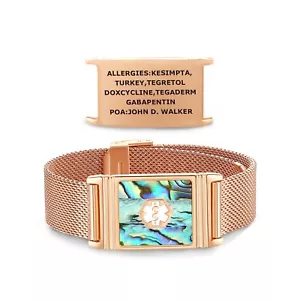 Divoti Alpha Braccialetti Unisex Fascia a Rete Allarme Medico ID Regolabili - Foto 1 di 16
