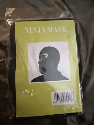 Adult Unisex NINJA FACE MASK BLACK (shiesty) ski mask halloween costume - Image 1 of 2
