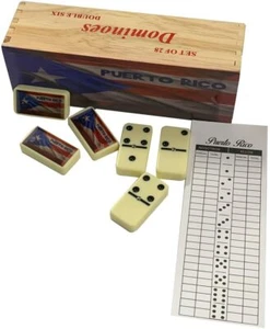 Puerto Rico Domino Set Flag Includes Score pad - Picture 1 of 2