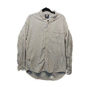 Vintage LEE SPORT Men Flannel Shirt  LARGE Winter Button-Down Pocket Plaid