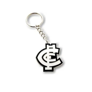 33732 CARLTON BLUES AFL TEAM LOGO MASCOT METAL KEYRING KEY RING CHAIN - Foto 1 di 1