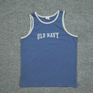 Vintage Old Navy Tank Top Youth XL Blue Spell Out Y2K - Picture 1 of 8