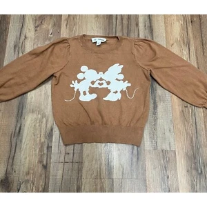 Baby Gap Disney Minnie Mickey Mouse Sweater Sz 5 Girls Tan Heart 100% Cotton - Picture 1 of 6