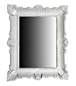 WANDSPIEGEL WEIß ANTIK BAROCK BADSPIEGEL FLURSPIEGEL FRISIERSPIEGEL 56x46 1* - Bild 1 von 164