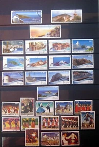 GREECE, GREEK, 100 DIFFERENT USED Recent Euro stamps, 4 pictures - Picture 1 of 4