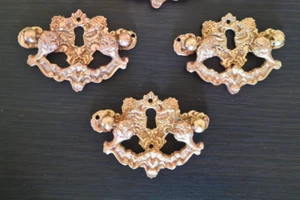 Set 3 Antique Drop Drawer Pull Door Dresser Handle French Furniture Hardware - Picture 1 of 7