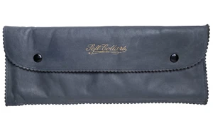 Vintage soft collar case blue leather mid-20th century for men or women bj - Picture 1 of 5