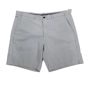 St John's Bay Men 42 Gray Chino Short Flat Front Extra Zip Side Pocket Stay Tuck - Picture 1 of 9