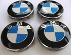 SET OF 4 BMW ALLOY WHEEL CENTRE CAPS E30,E36,E46,E92 1,3,5,6,7,X5 X6 M3 Z4 68mm 
