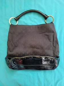 NEW Oroton Black Textile Tote Bag - Picture 1 of 9
