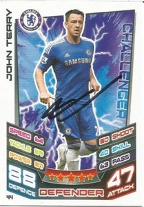 JOHN TERRY SIGNED CHELSEA 2012/2013 MATCH ATTAX TRADING CARD+COA #44 - Picture 1 of 1