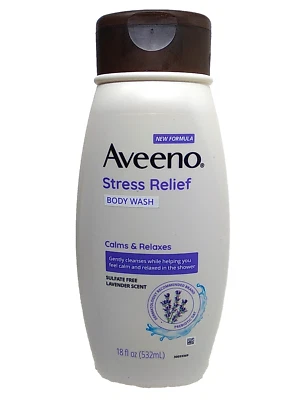 Aveeno ~Stress Relief Body Wash ~Lavender Scent ~Calms & Relaxes ~18 fl oz - Image 1 of 3