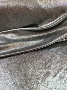 Gray and Silver Shimmer Metallic Stretch Fabric by the Yard - Perfect for Prom - Picture 1 of 9