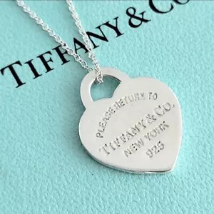 Collana con ciondolo cuore Tiffany & Co. argento sterling 925 ritorno a medio con scatola - Foto 1 di 6