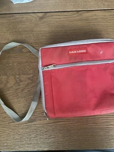 Case Logic Red 20 Cassette Carrying Bag Zipper Made in USA Storage With Strap - Picture 1 of 4