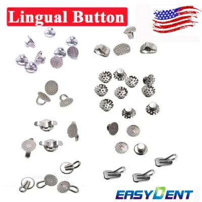 Dental Orthodontic Lingual Buttons Traction Hook Bondable 3mm Round Caplin Hook - Image 1 of 4