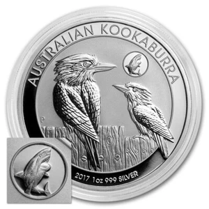 (1) NEW 2017 Australia 1oz .999 Silver $1 BU Kookaburra * SHARK PRIVY * Coin - Picture 1 of 6