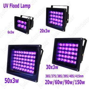 Lámpara de luz de inundación 20x3W 30x3W 50x3W 90W 150W UV 365nm 395nm con enchufe e interruptor - Imagen 1 de 37