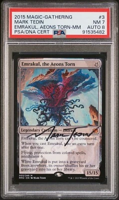 PSA 7 Auto 8 2015 Modern Masters Emrakul, the Aeons Torn #3 Signed by Mark Tedin - Image 1 of 2