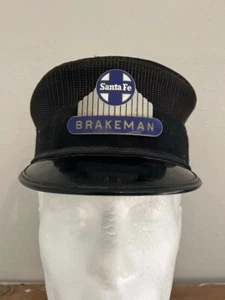 Vintage Santa Fe Eisenbahn Bremser Mütze mit Abzeichen - Bild 1 von 6