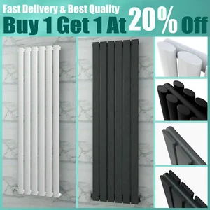 Designer Radiator Oval Column Flat Panel Vertical Horizontal Central Heating Rad - Picture 1 of 259