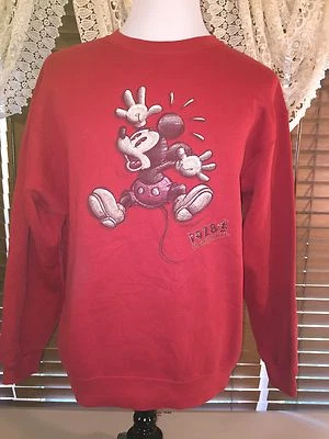 Sudadera para mujer DE COLECCIÓN THE DISNEY STORE L grande roja Mickey de 1928 LS Foto 1 de 4