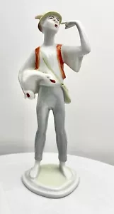 UNGARISCH HEREND HOLLOHAZA JUNGE, DER GANSFIGUR 4,8" HANDBEMALT c1980 g. - Bild 1 von 10