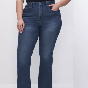 Neu mit Etikett Good American Good klassische schmale Bootcut-Jeans - 0/25 - Bild 1 von 9